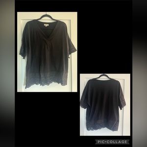 Style & Co Tunic Top with Lace Accent